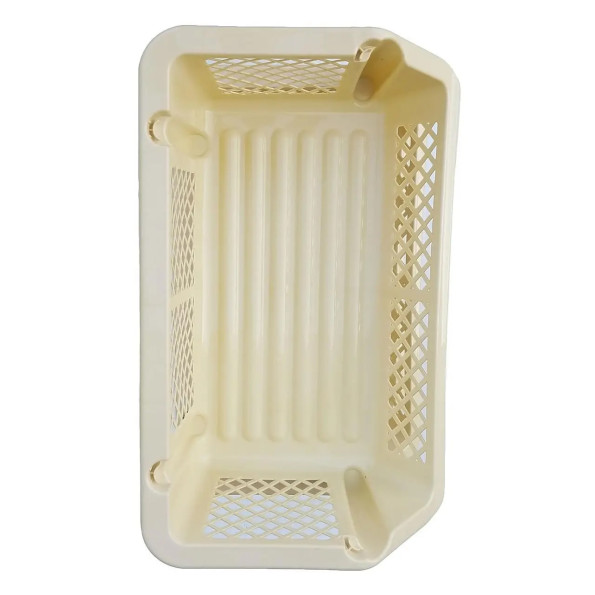 Етажерка органайзер пластикова для зберігання на кухню, у ванну бежева -
                                                        Фото 5